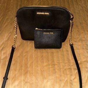 Michael Kors Elegant Black Crossbody Bag & Wallet